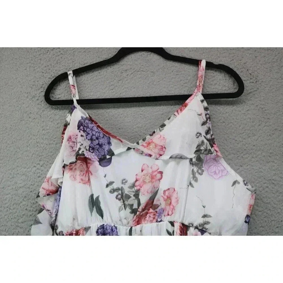 Torrid Midi Chiffon Wrap Dress-Size 3X-Floral-Feminine-Romantic-Spring-Coquette - Picture 8 of 9